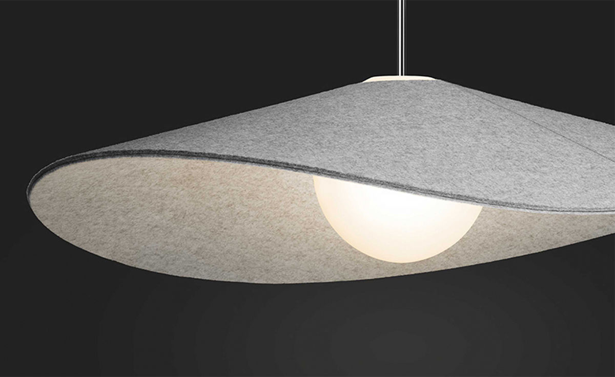 bola felt suspension lamp