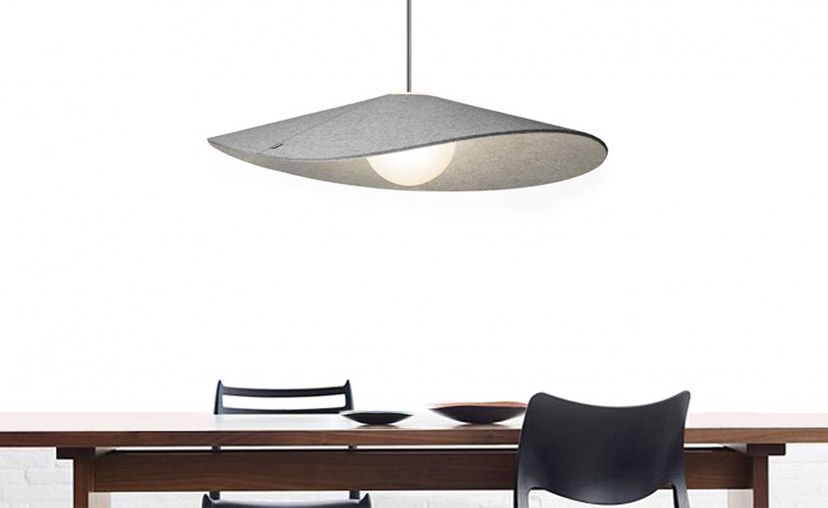 bola felt suspension lamp