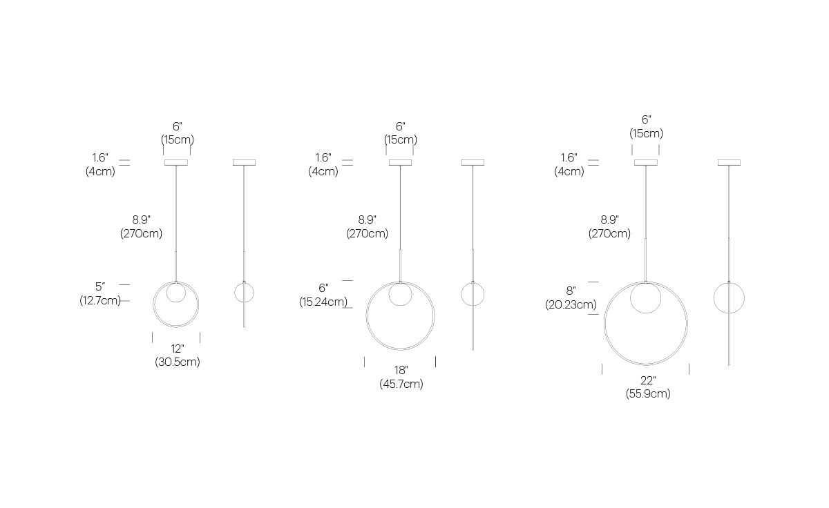 bola halo suspension lamp