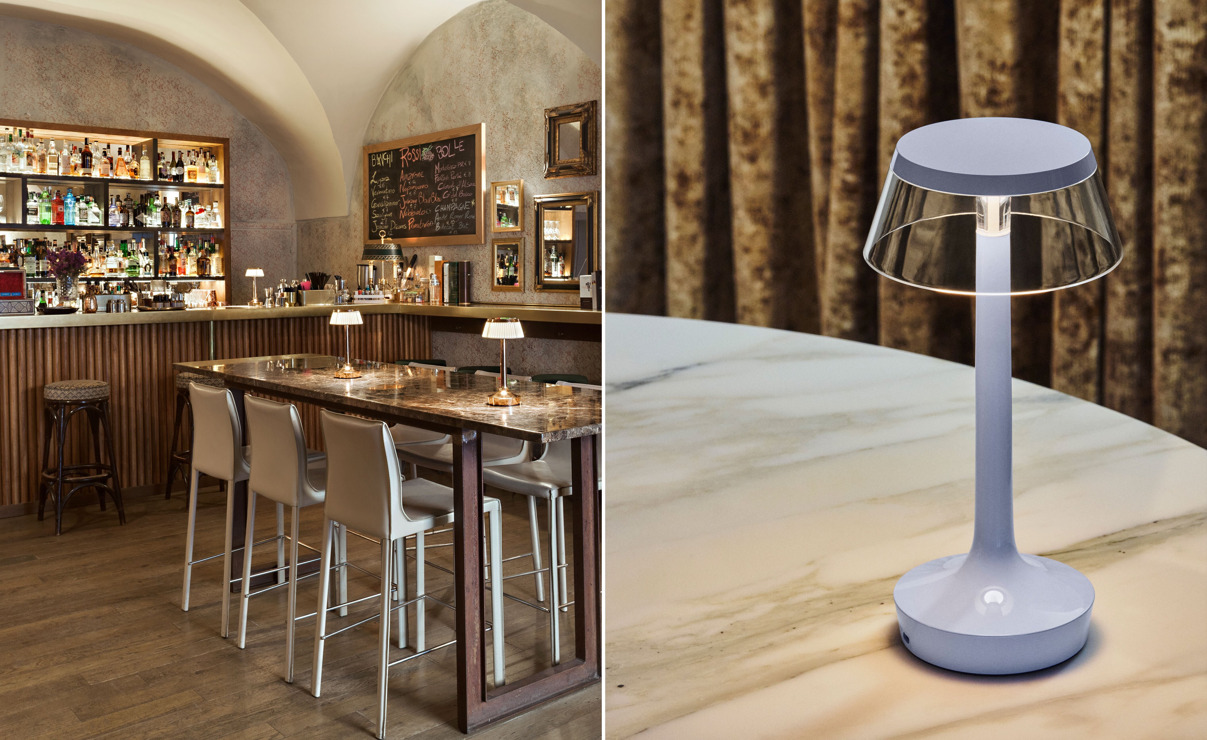 bon jour unplugged table lamp