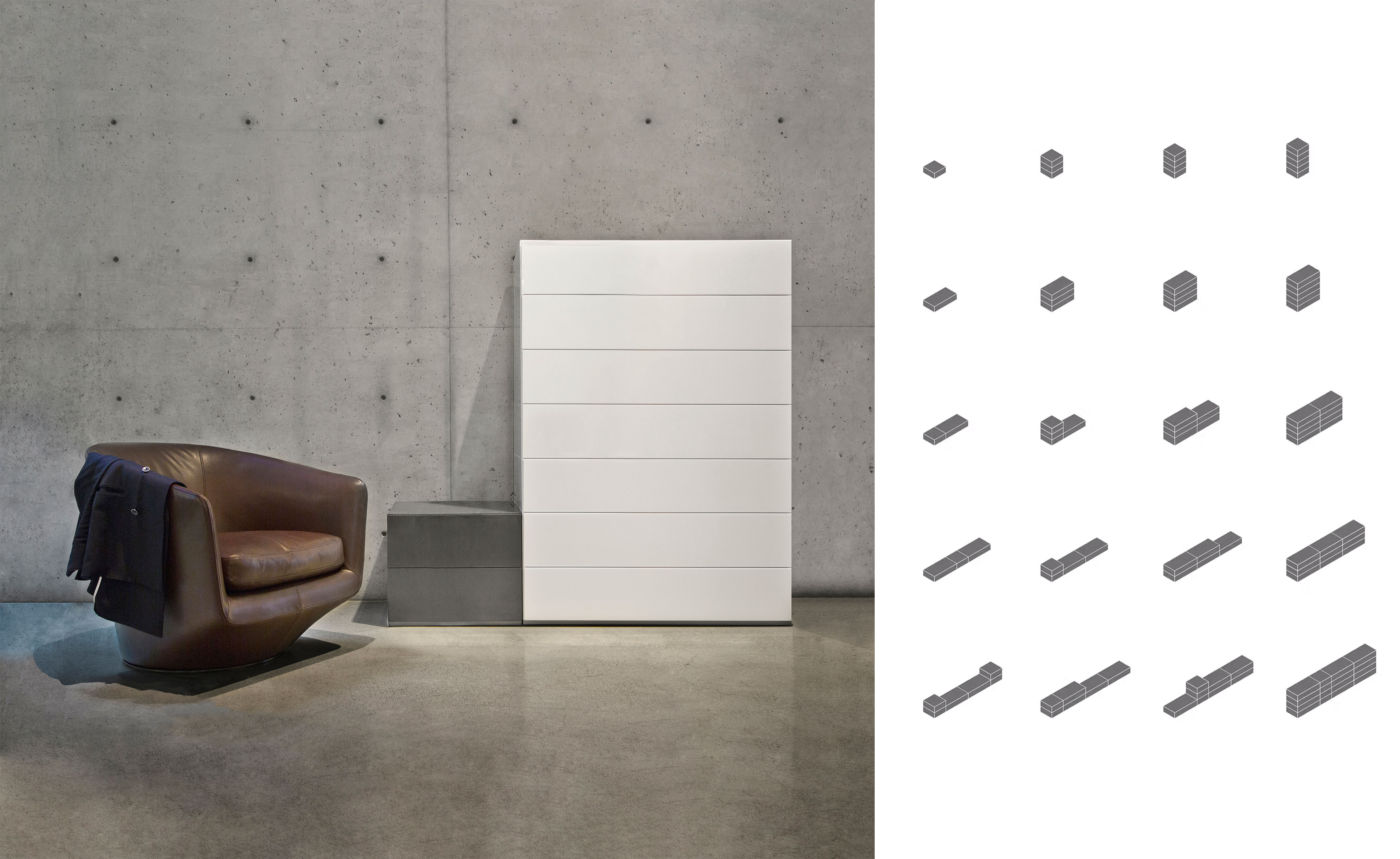 brix modular stacking drawer system