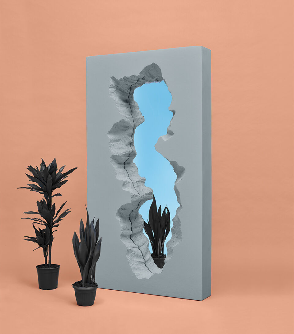 broken mirror by gufram