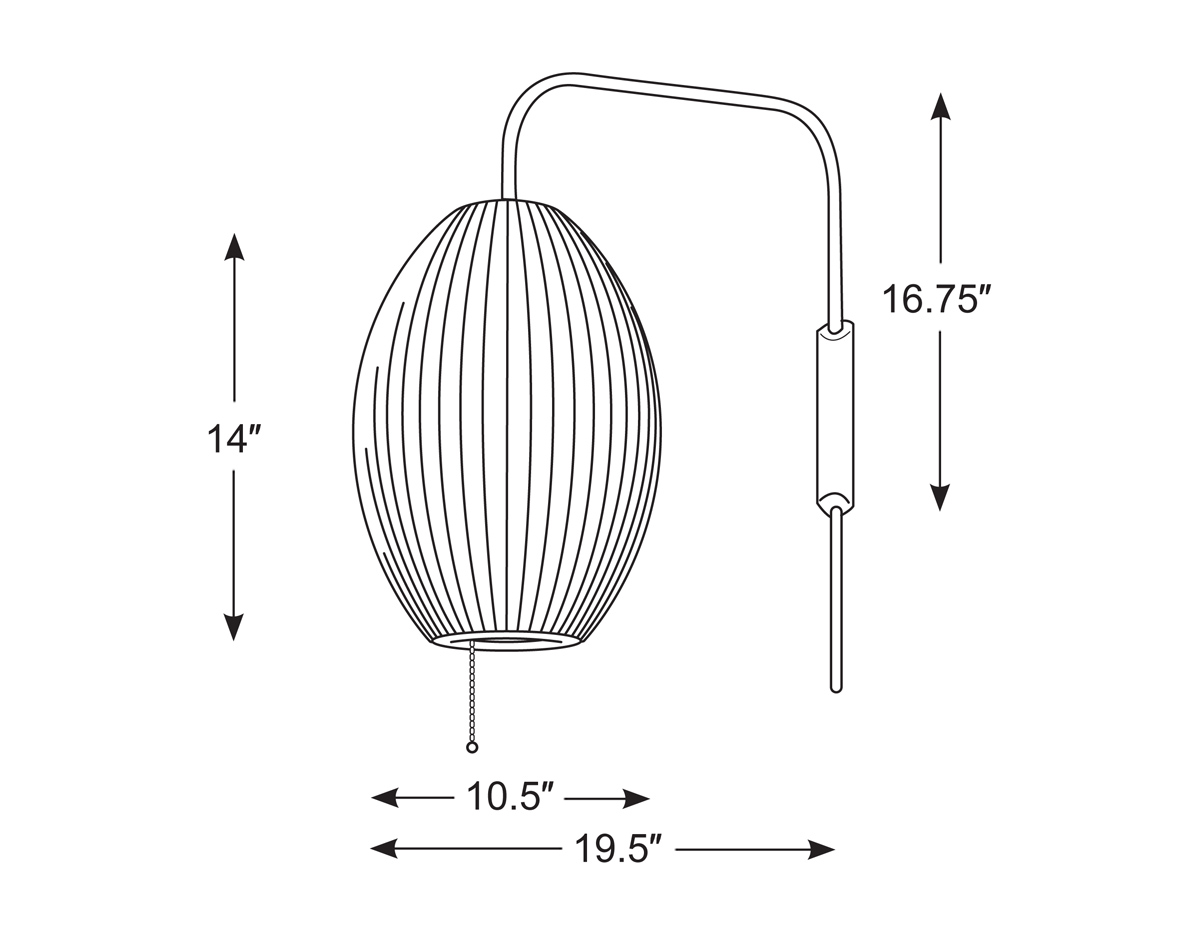 nelson bubble lamp wall sconce cigar
