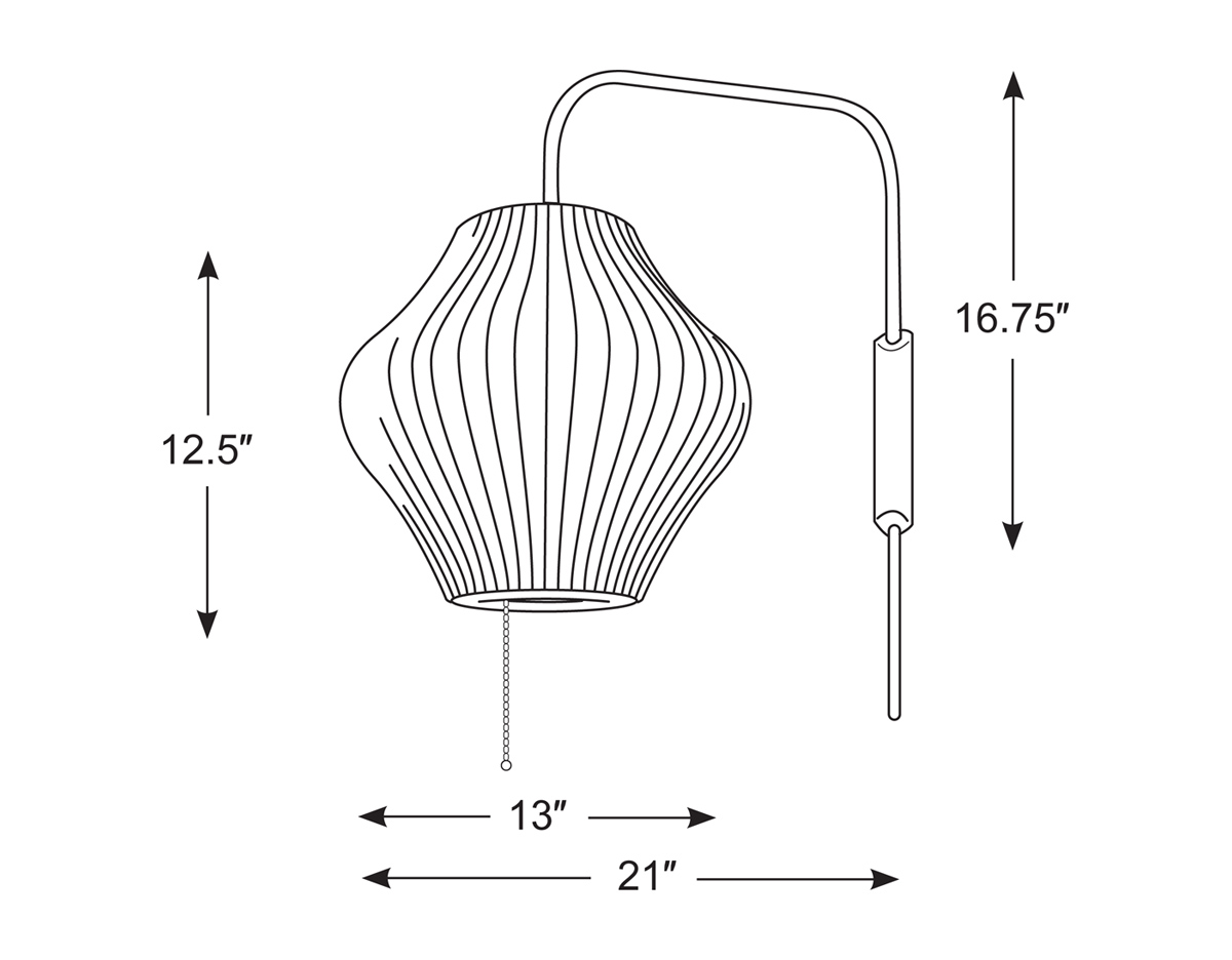nelson bubble lamp wall sconce pear