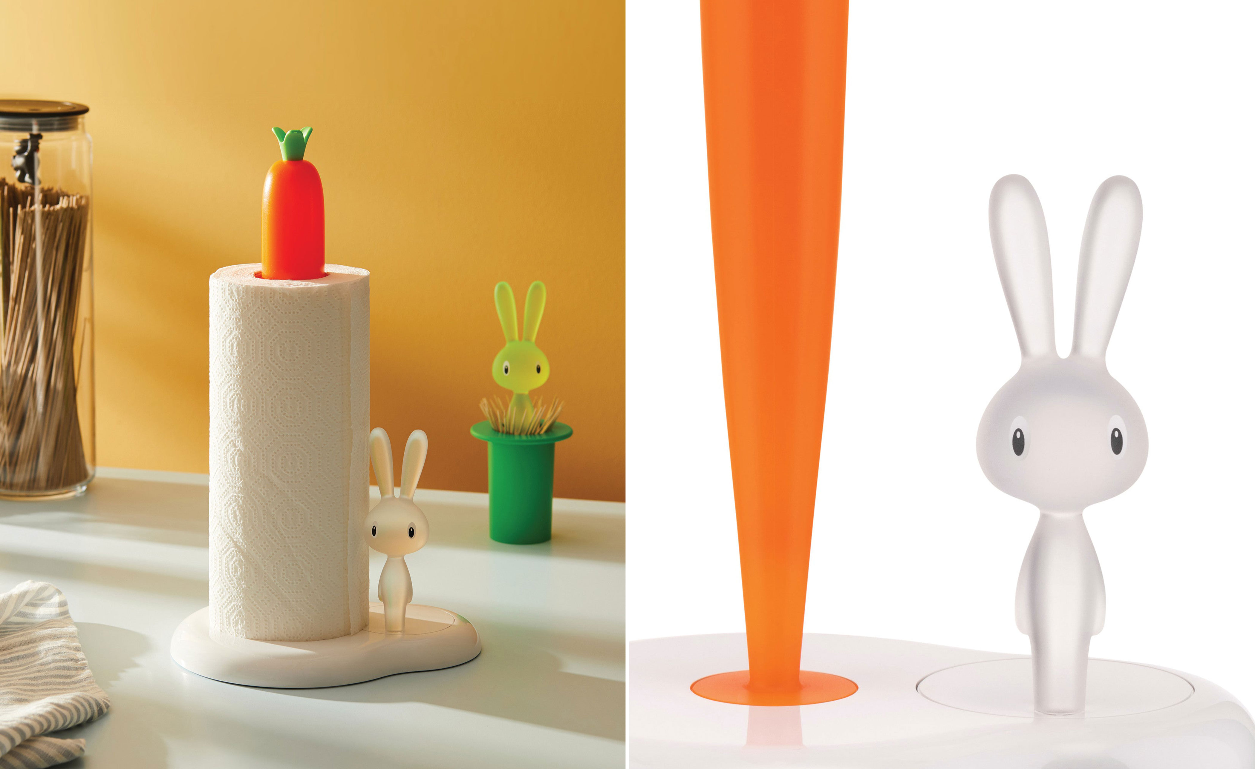 bunny & carrot paper towel holder