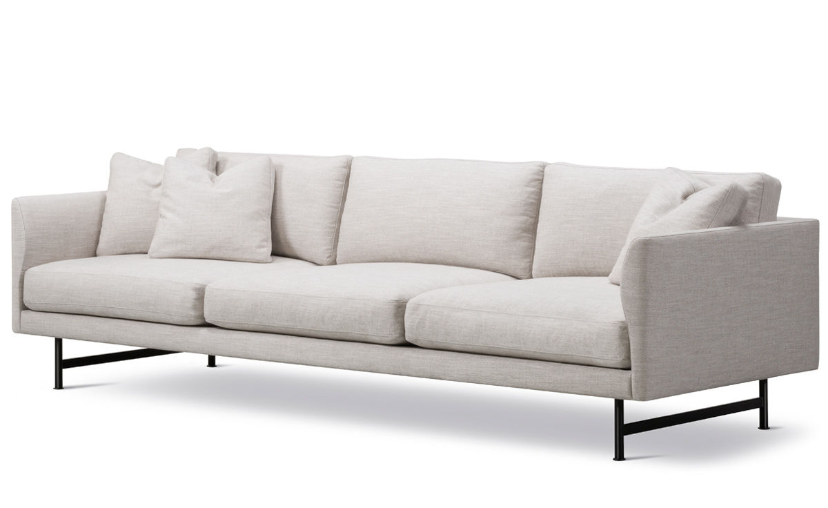calmo 80 three seat sofa with metal base