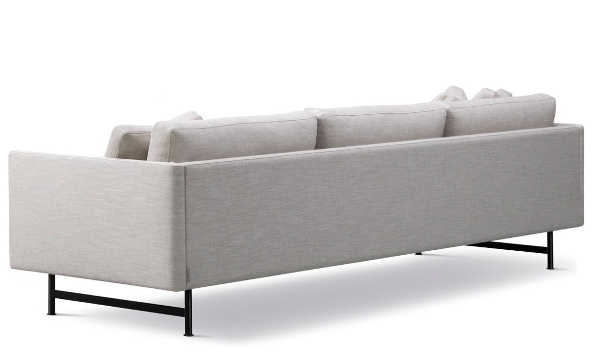 calmo 80 three seat sofa with metal base