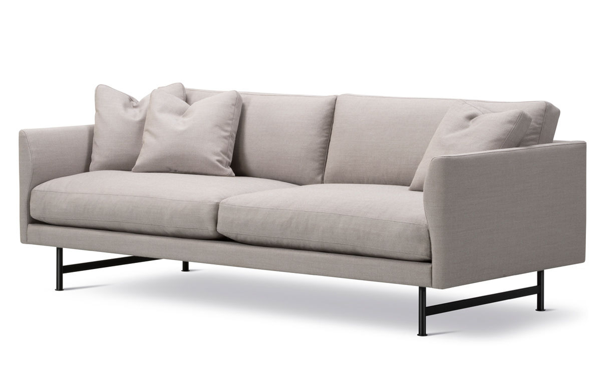 calmo 95 two seat sofa with metal base
