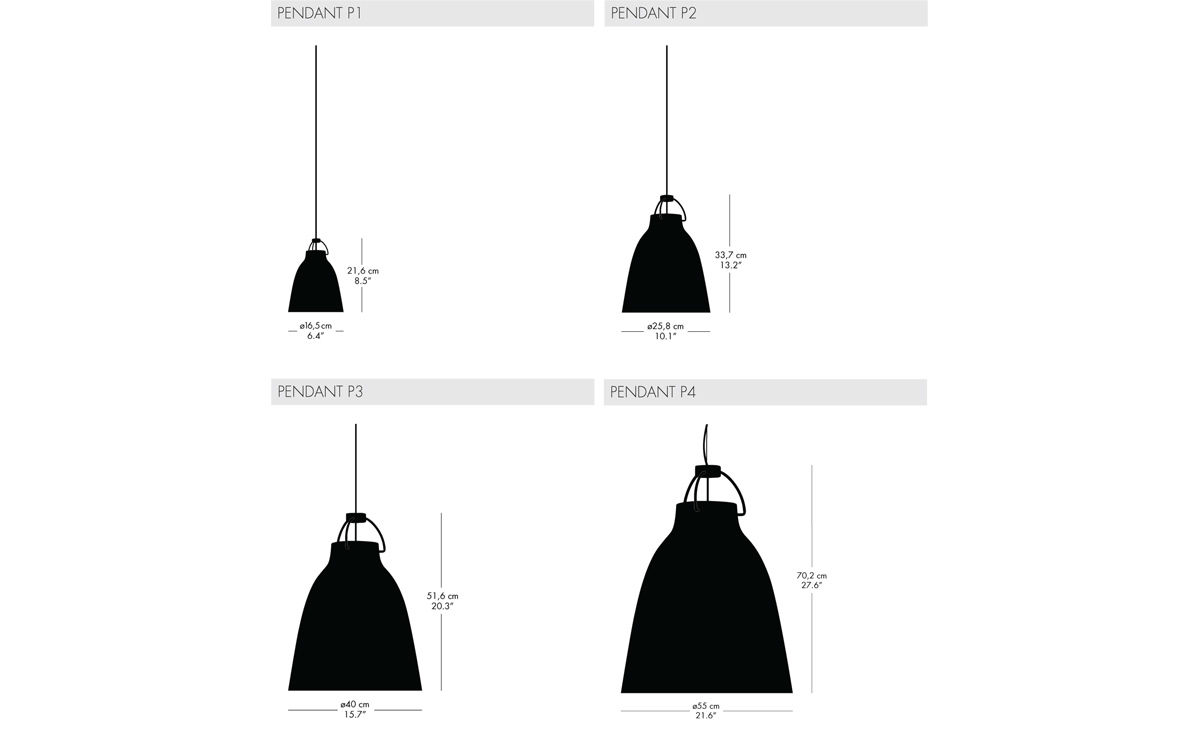caravaggio matte suspension lamp
