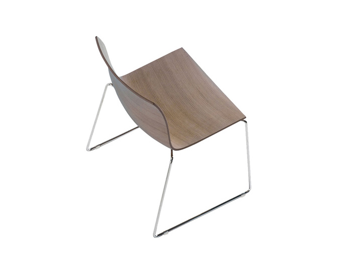 catifa 46 wood side chair with sled base