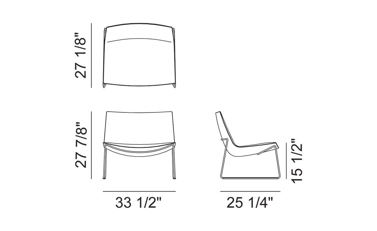 catifa 80 lounge chair with sled base