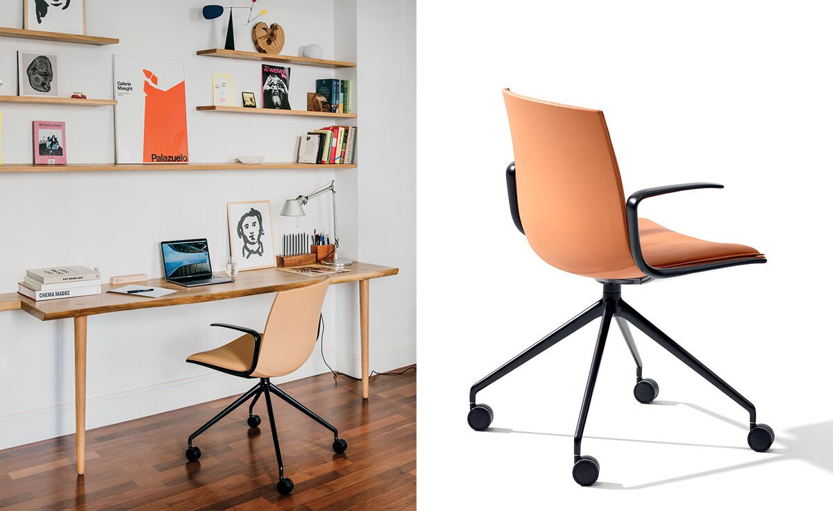catifa up soft chair with trestle base