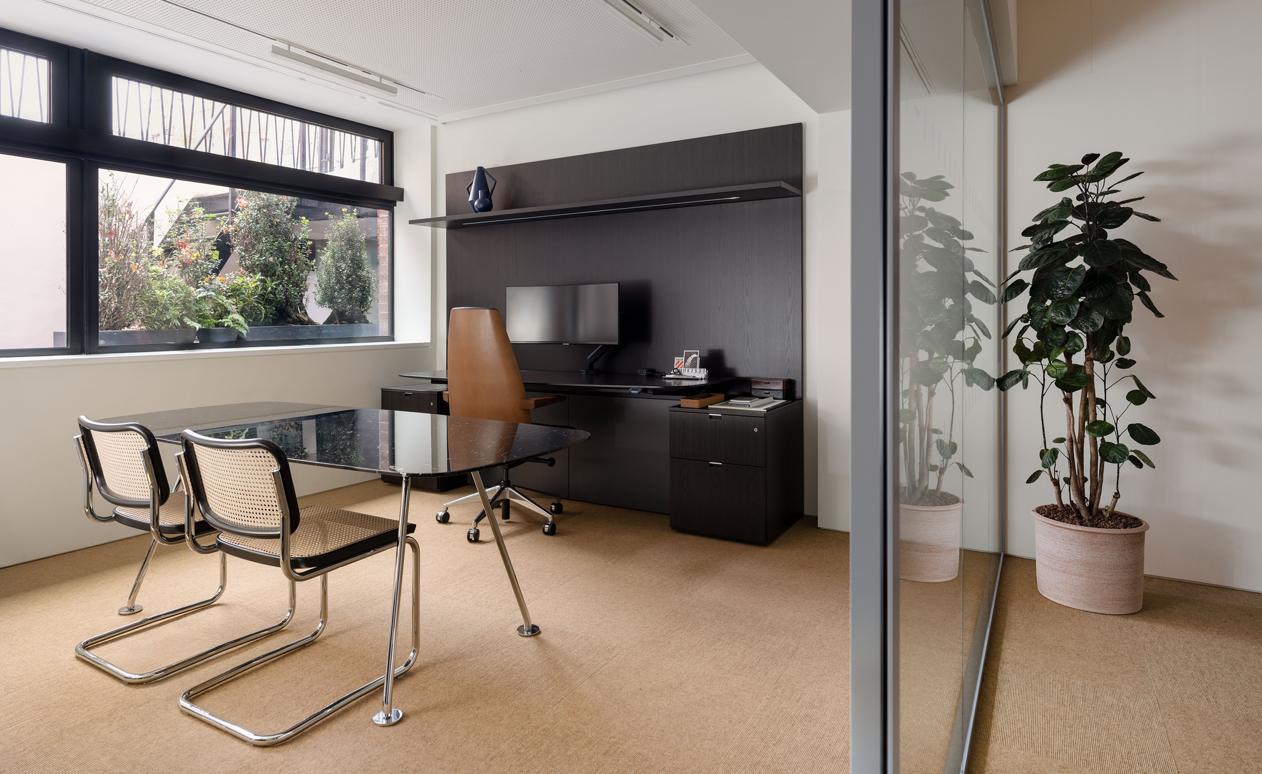 cesca chair with cane seat and back