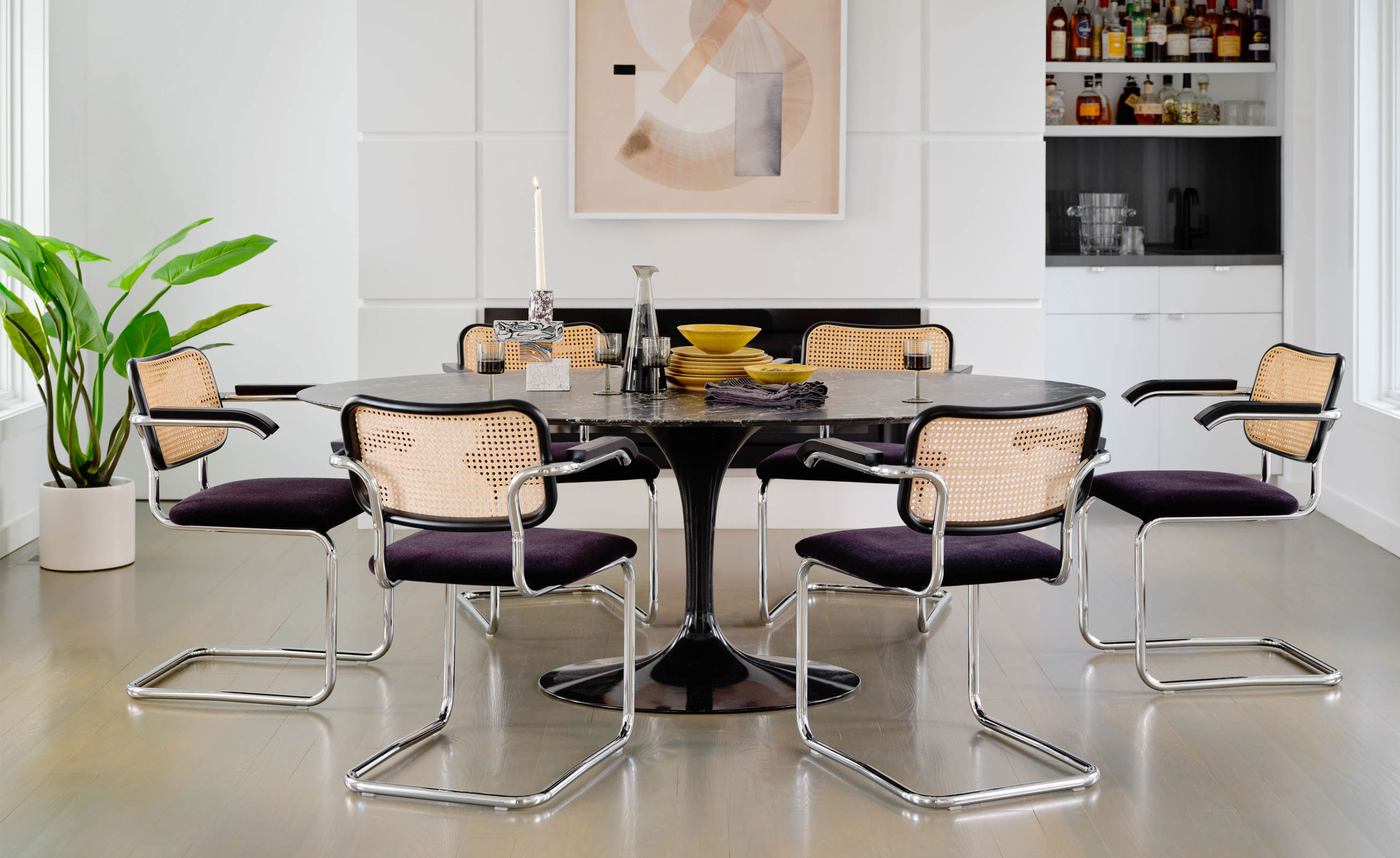 cesca chair with cane seat and back