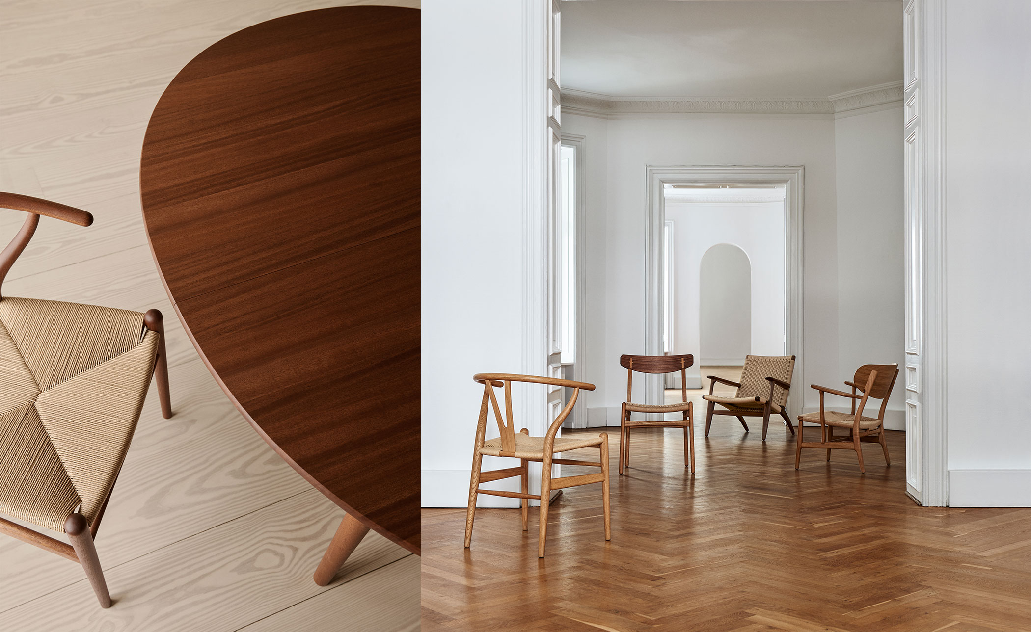 ch24 wishbone chair -  wood