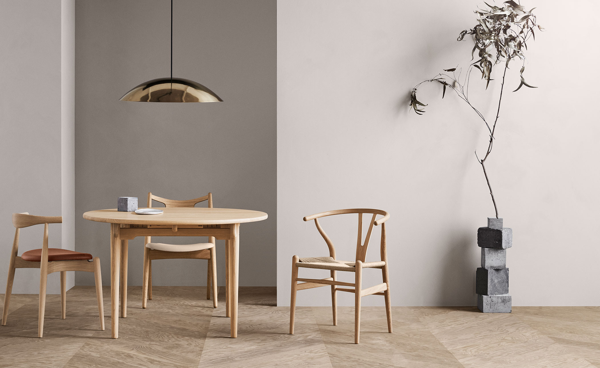 ch24 wishbone chair -  wood