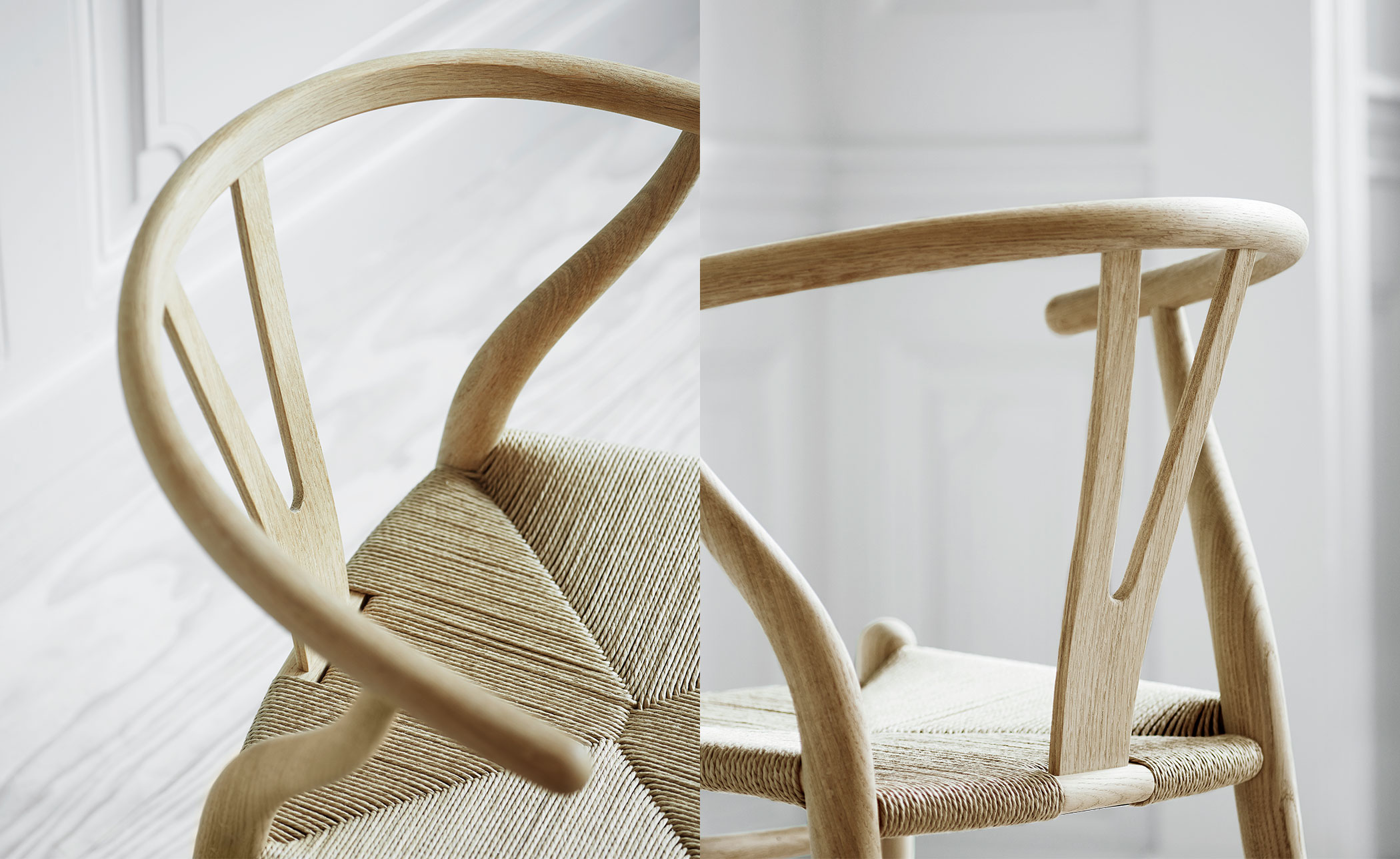 ch24 wishbone chair -  wood