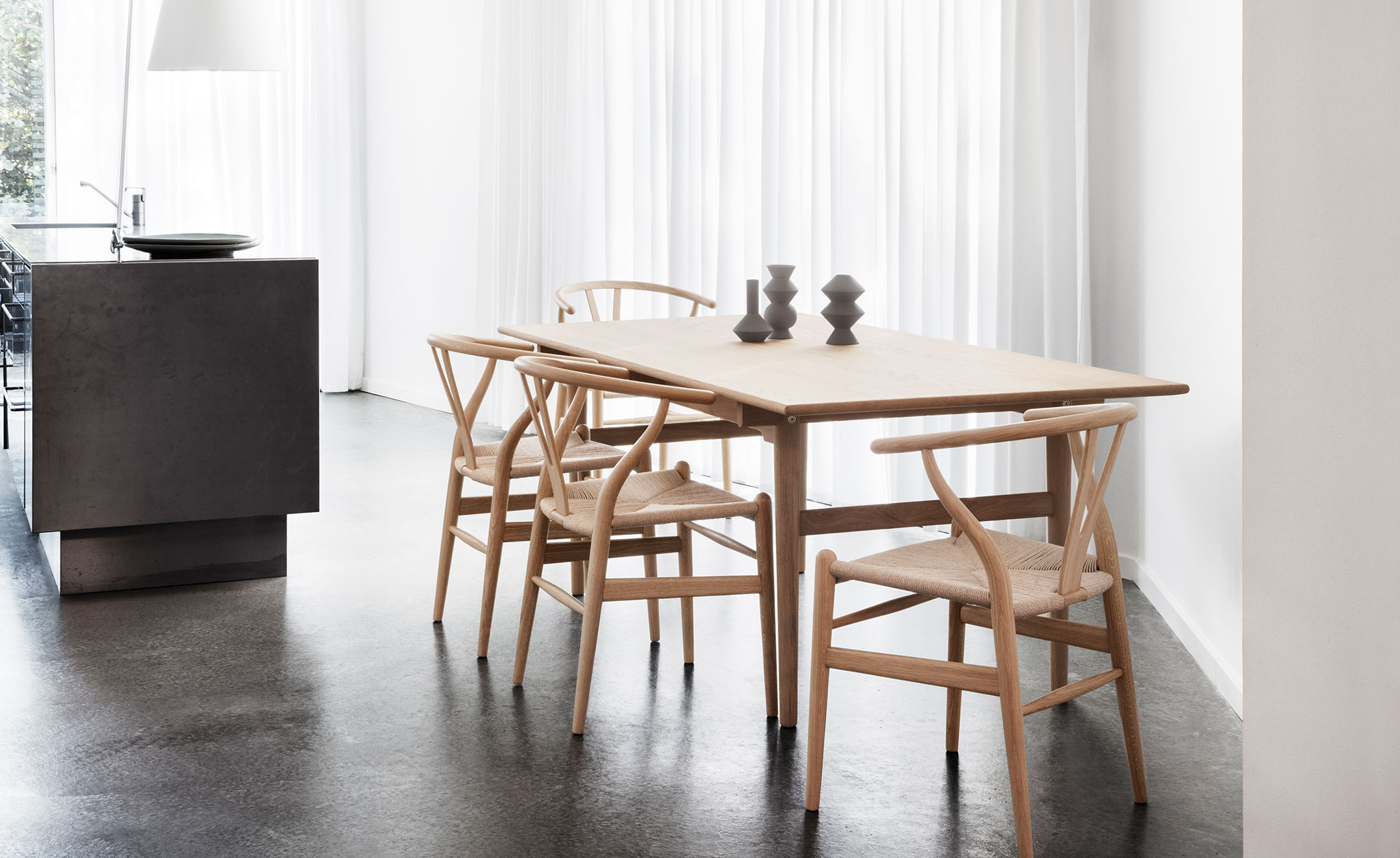 ch24 wishbone chair -  wood
