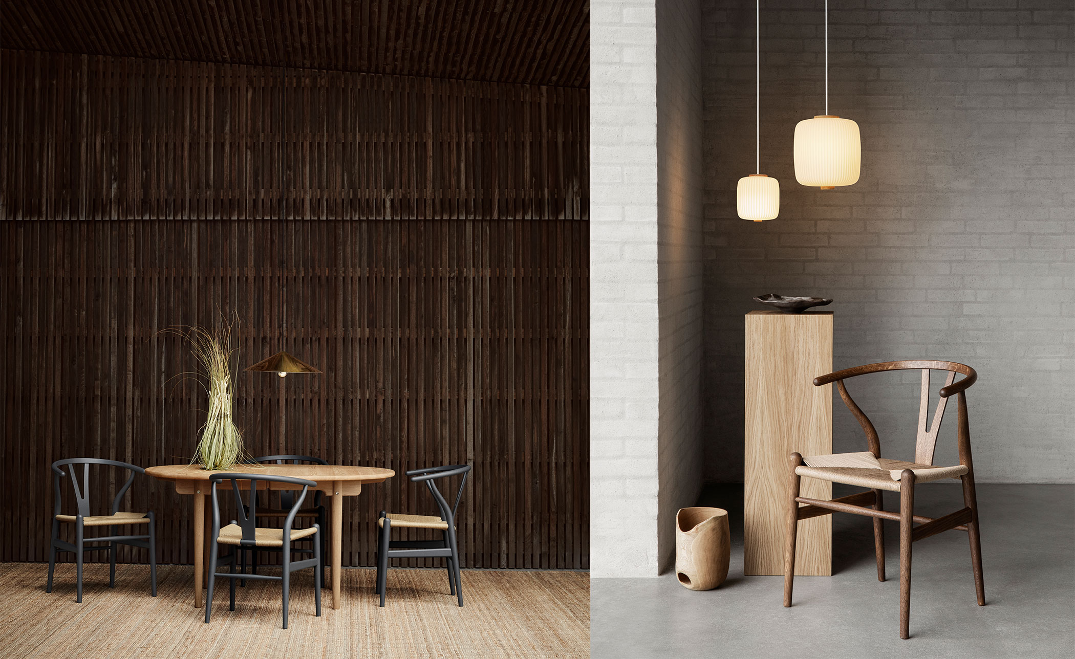 ch24 wishbone chair -  wood