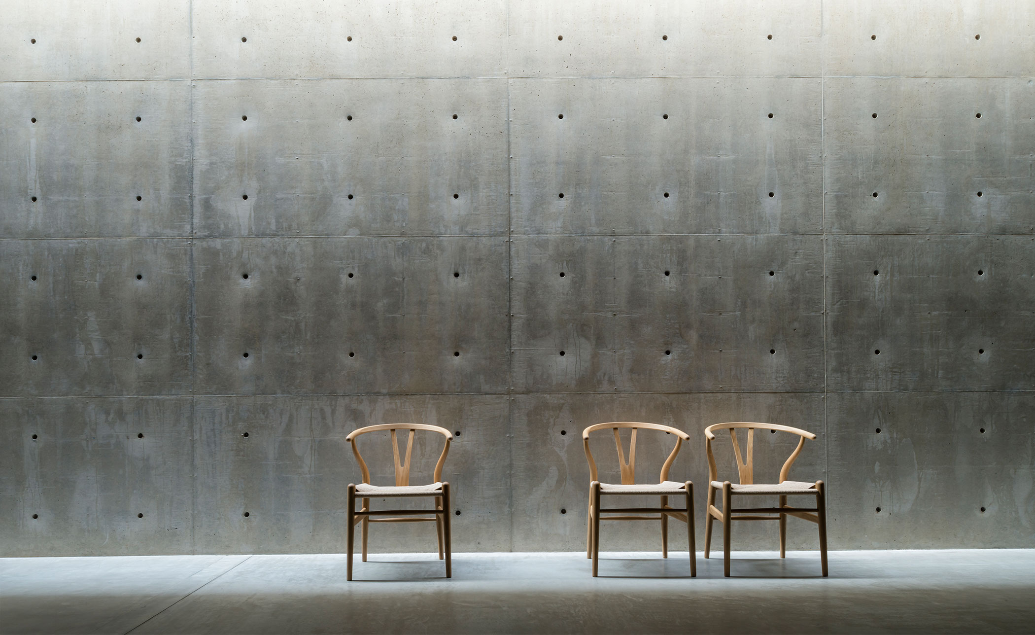 ch24 wishbone chair -  wood