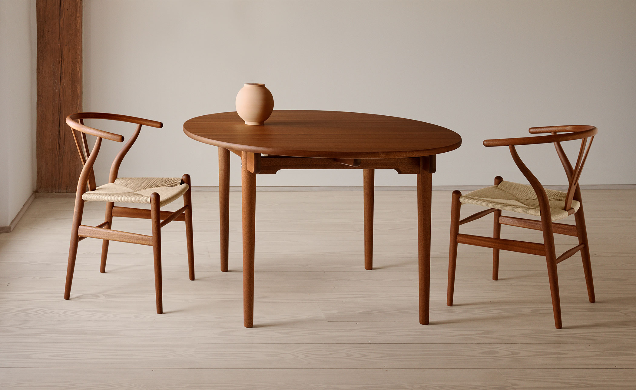 ch24 wishbone chair -  wood