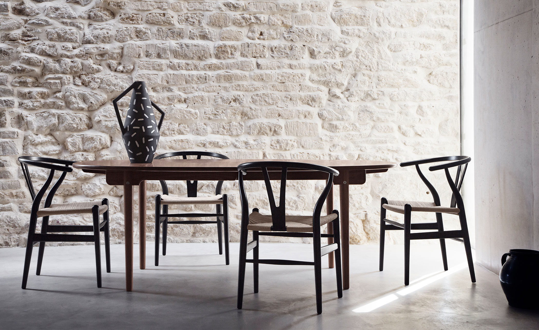 ch24 wishbone chair -  wood