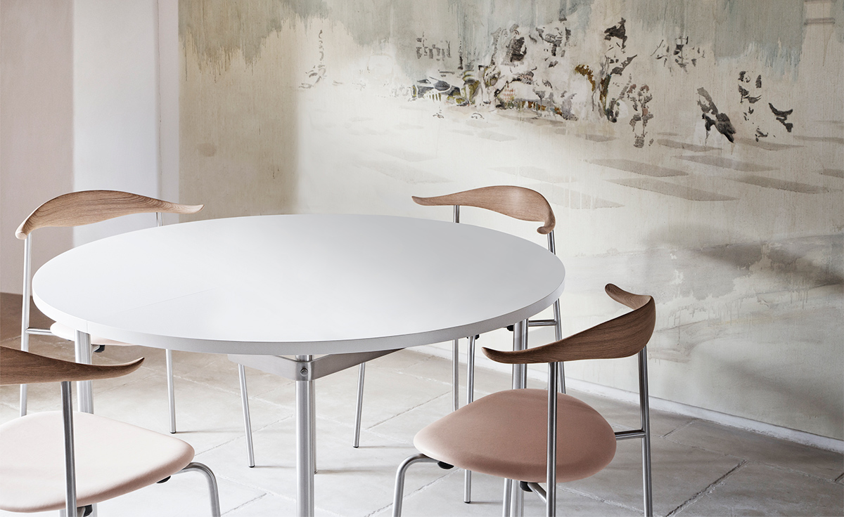 hans wegner ch88p stacking chair with upholstered seat