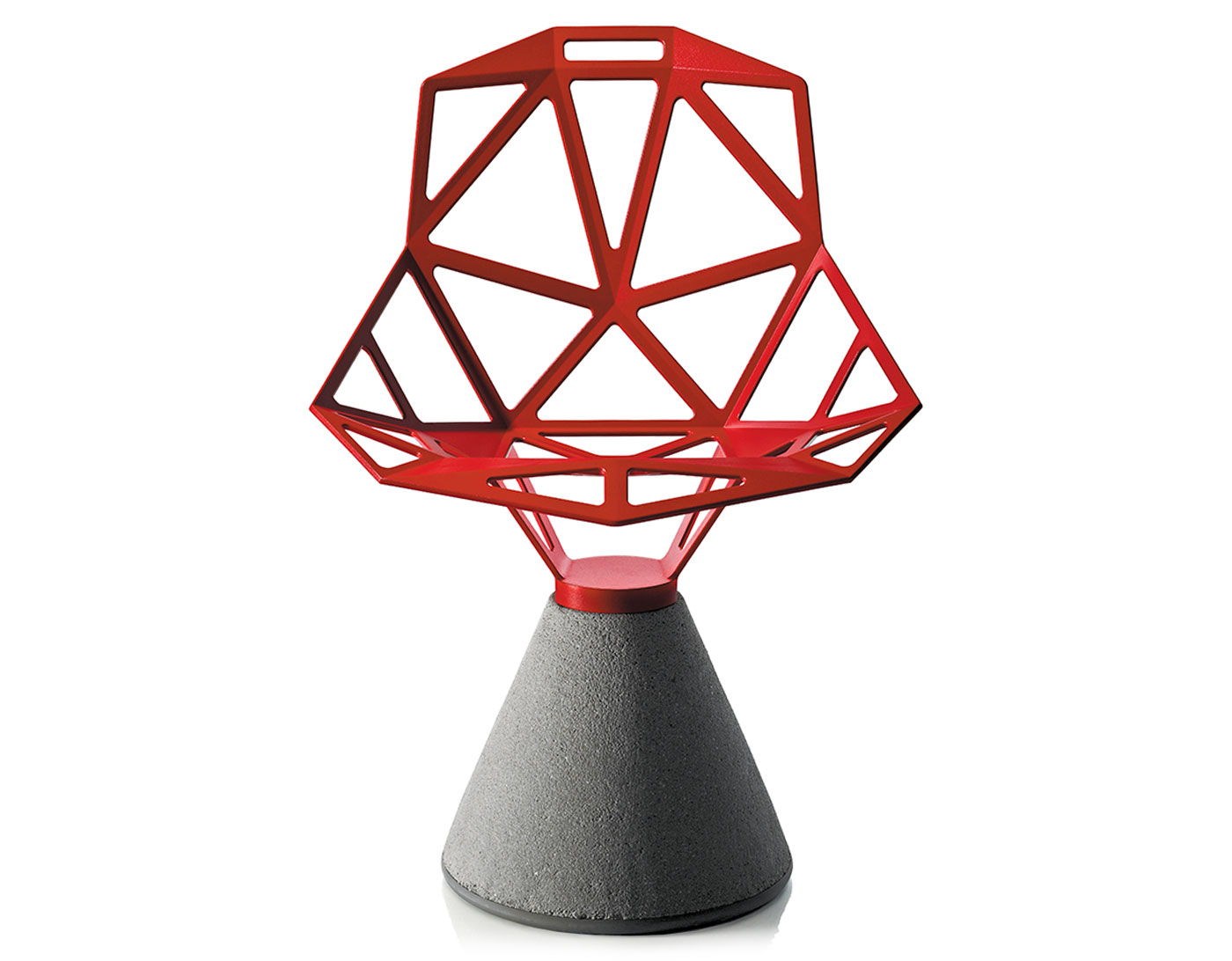 magis chair one with concrete base