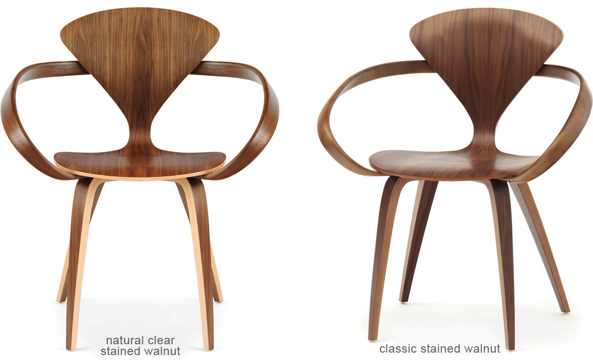 cherner arm chair with upholstered seat