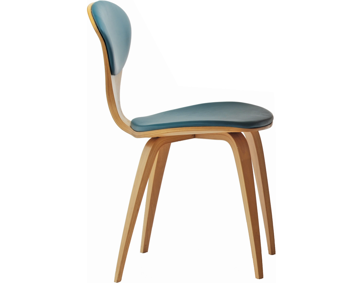 cherner side chair with upholstered seat & back