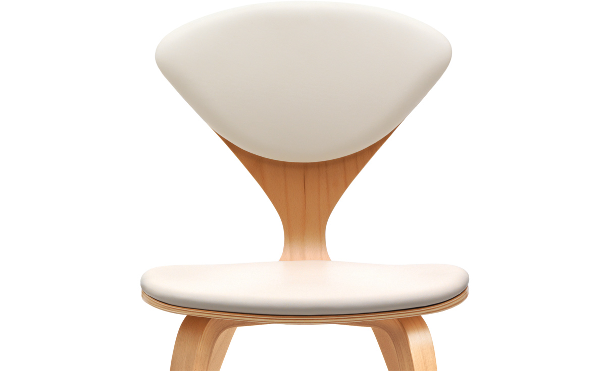 cherner side chair with upholstered seat & back