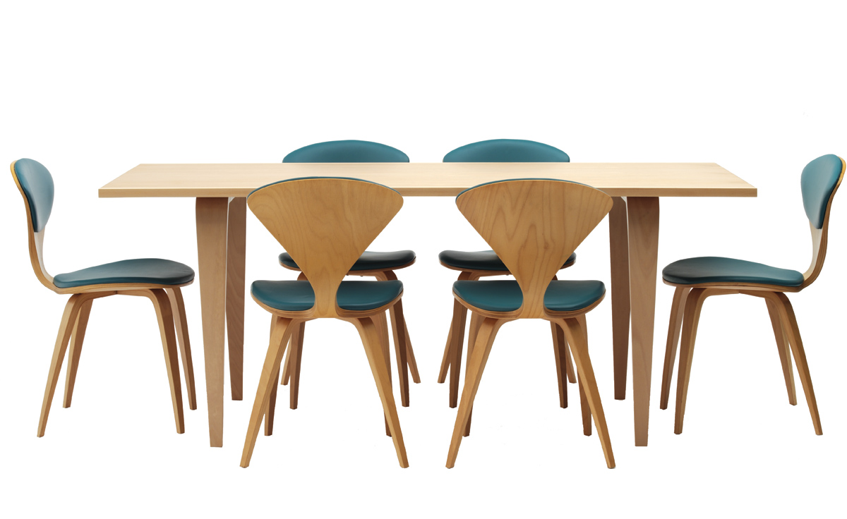 cherner side chair with upholstered seat & back