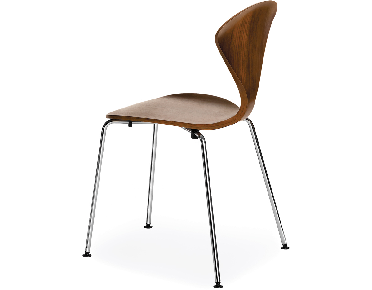 cherner metal leg stacking side chair