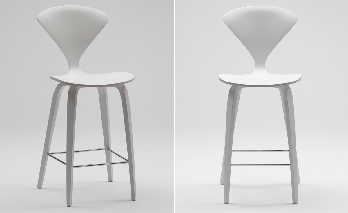 cherner wood leg stool