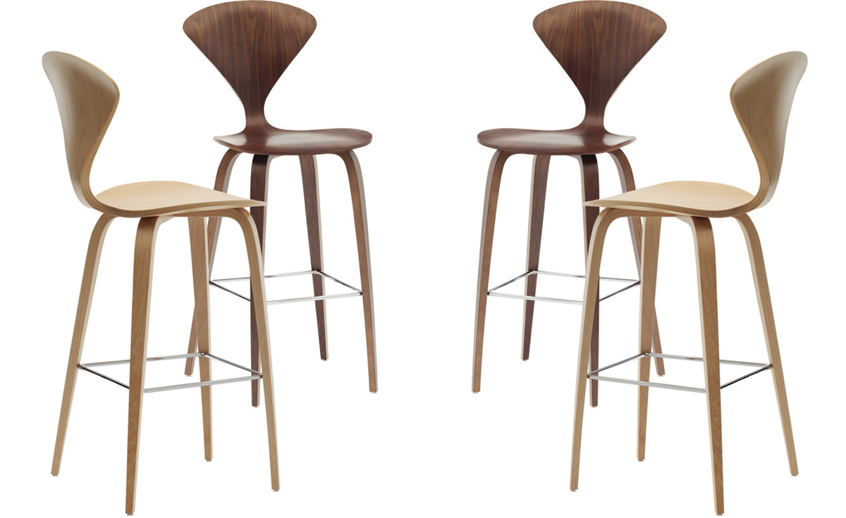 cherner wood leg stool