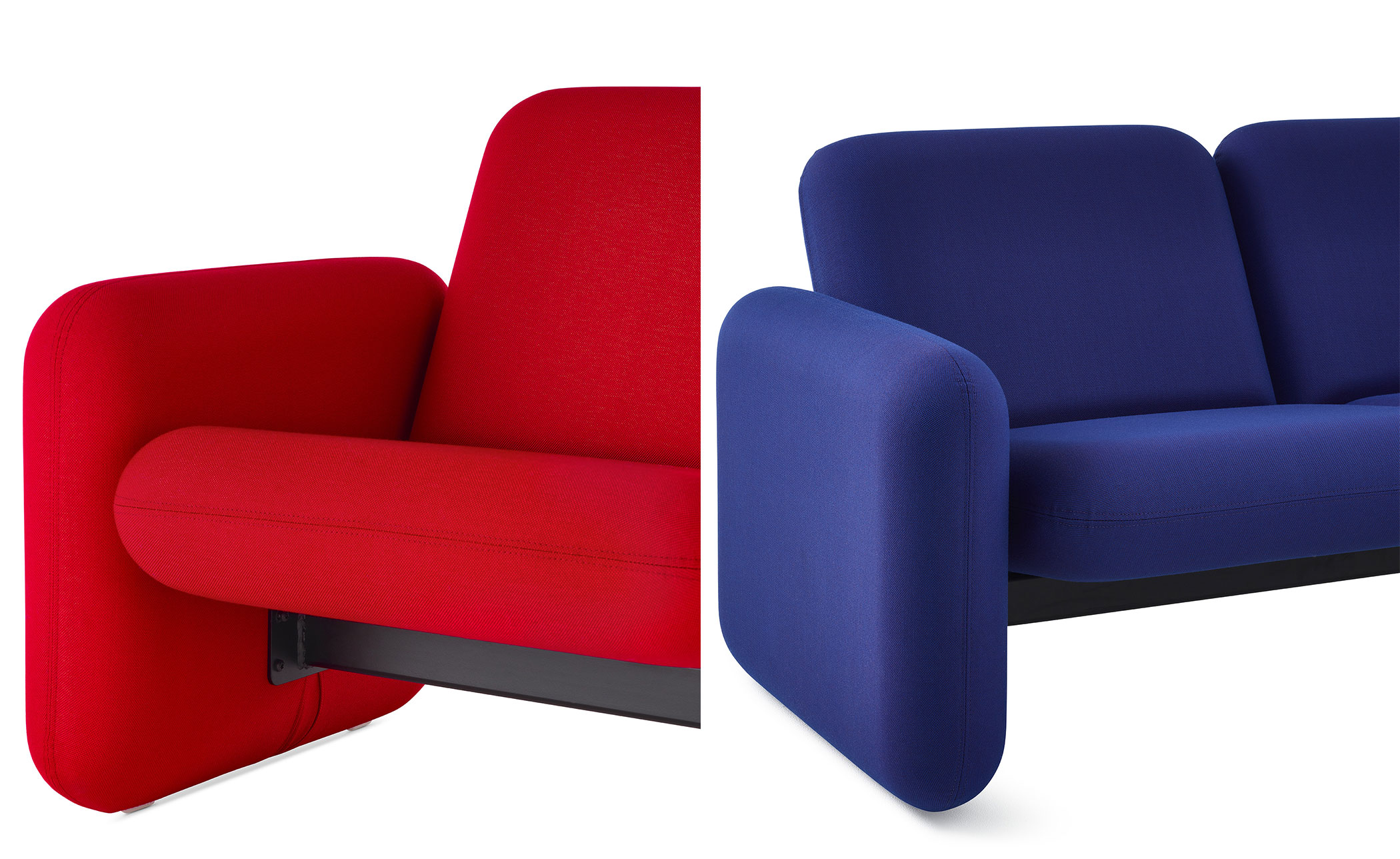 ray wilkes three seat chiclet sofa