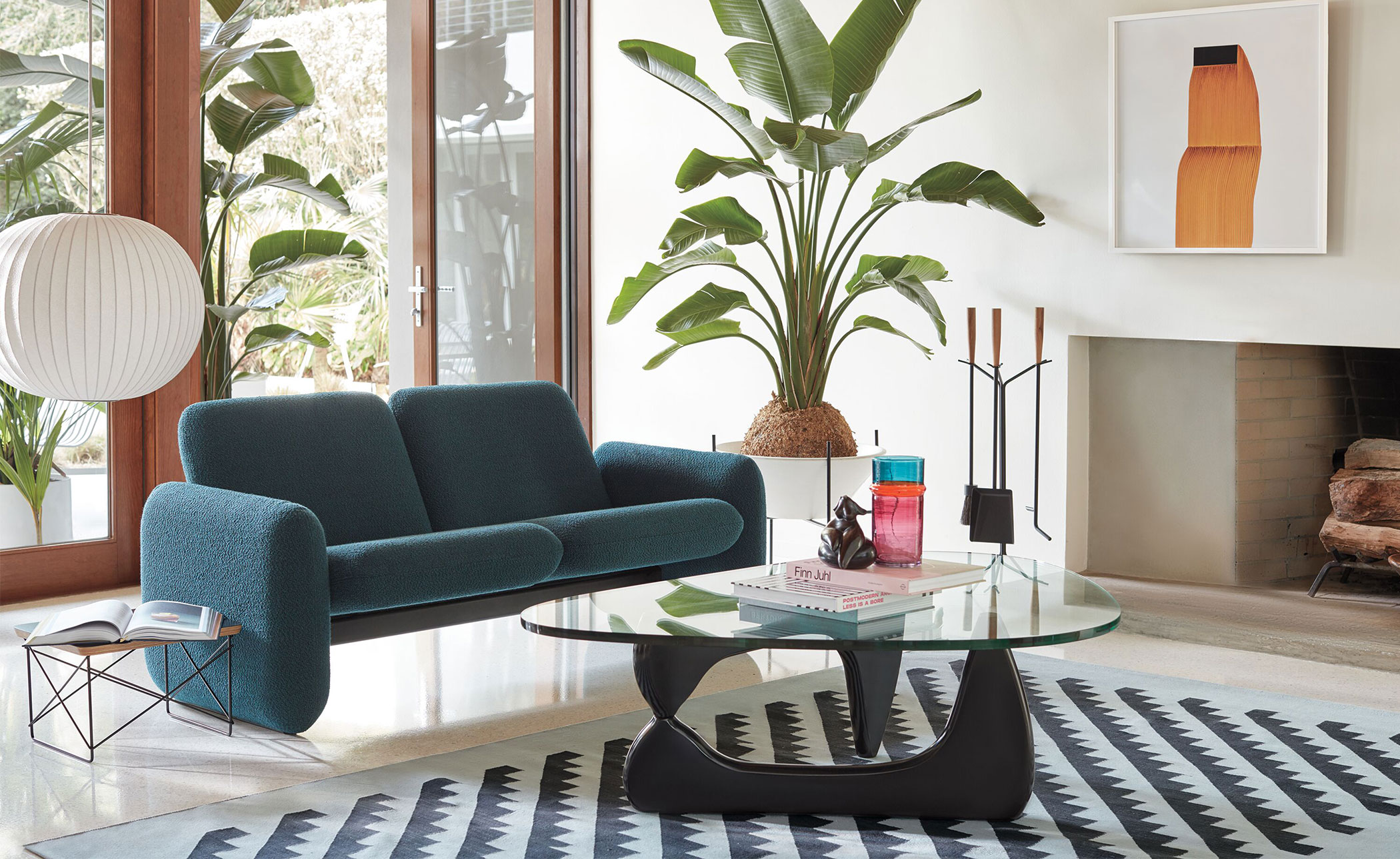 ray wilkes three seat chiclet sofa