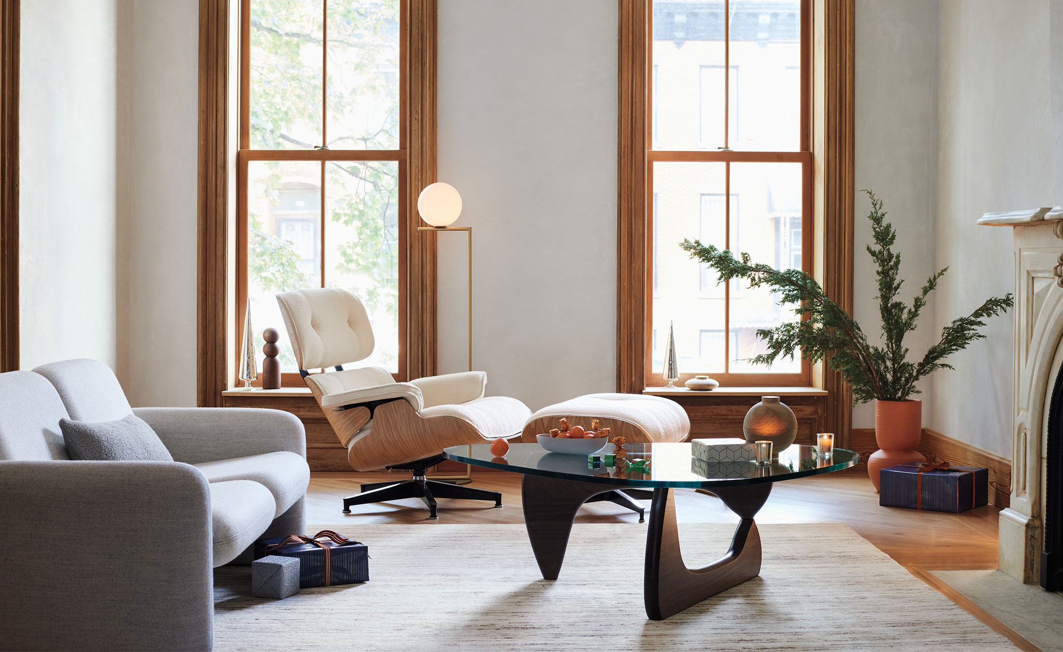 ray wilkes three seat chiclet sofa