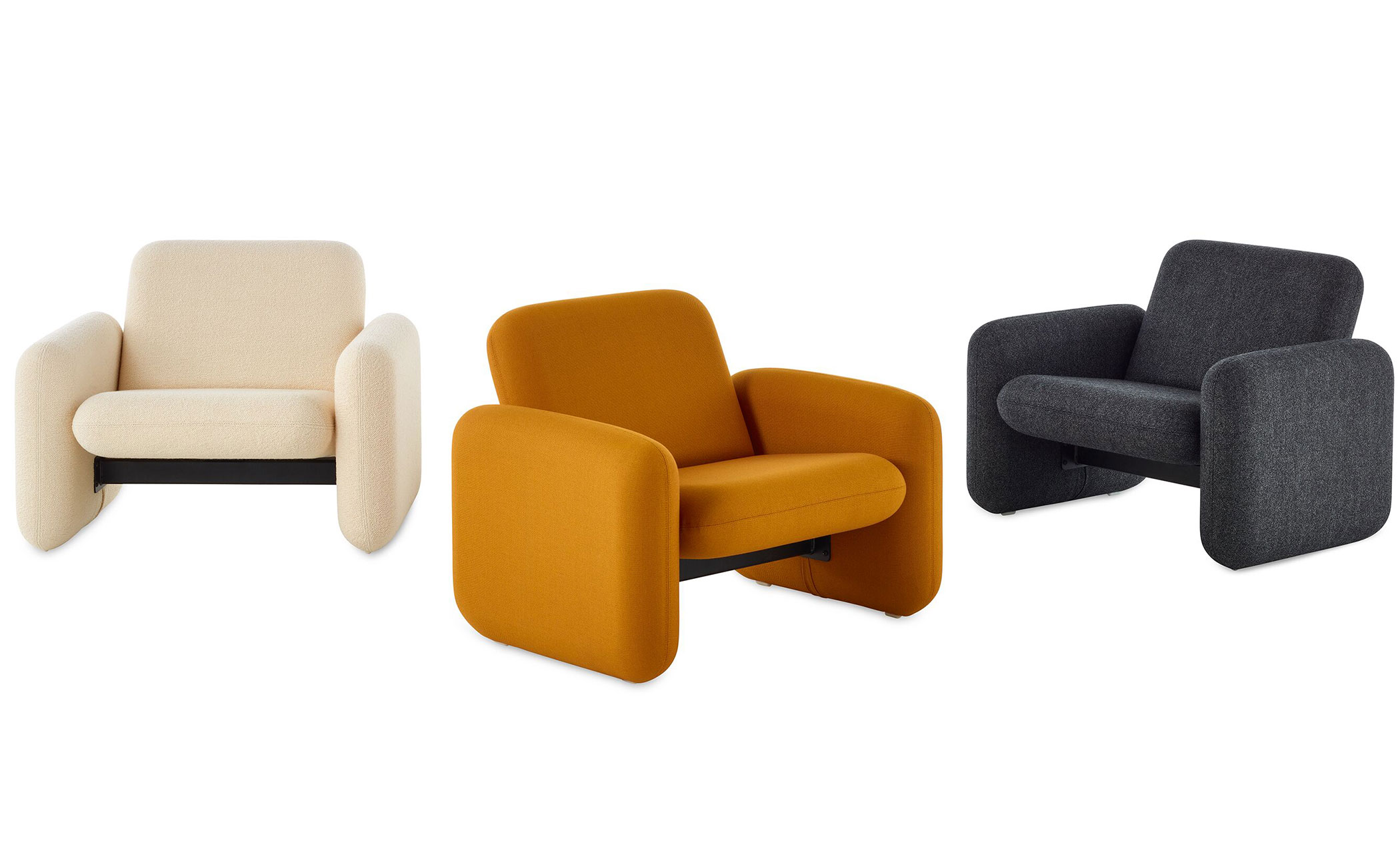 ray wilkes three seat chiclet sofa