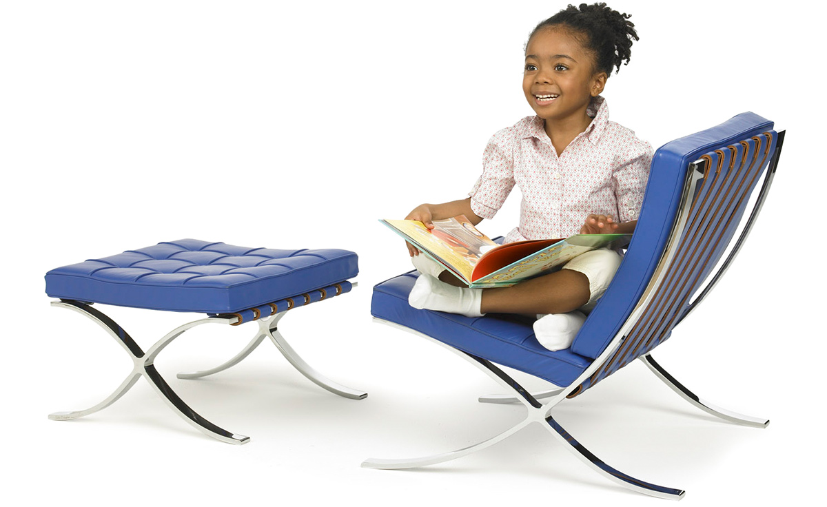 child's barcelona chair & stool