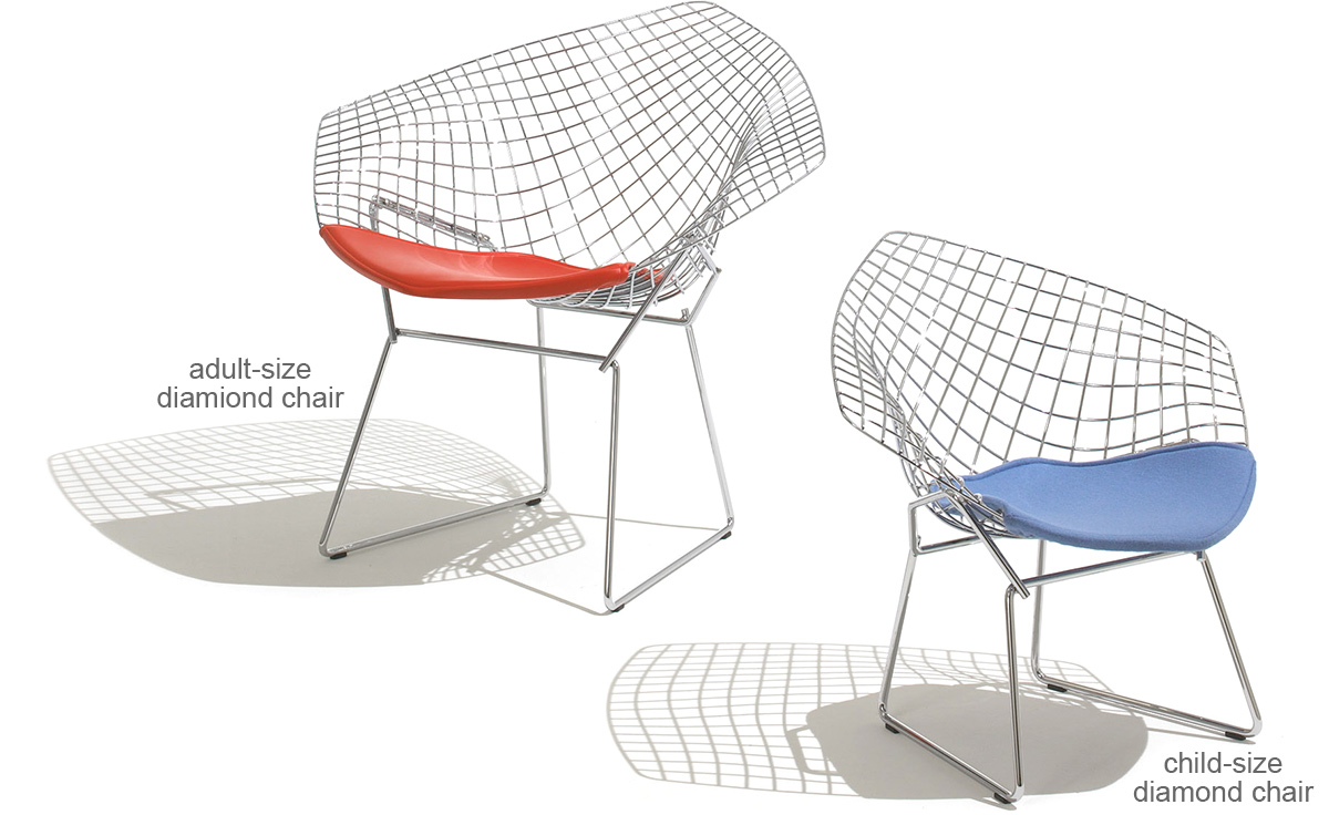 child's diamond chair with seat cushion