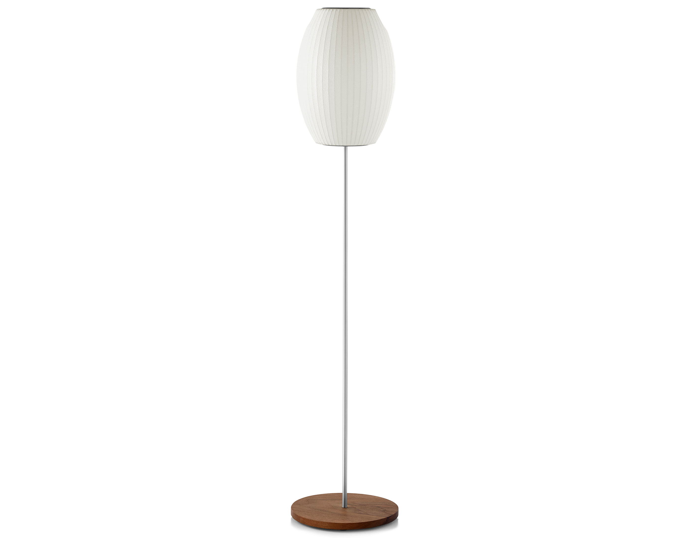 nelson cigar bubble floor lamp on lotus stand