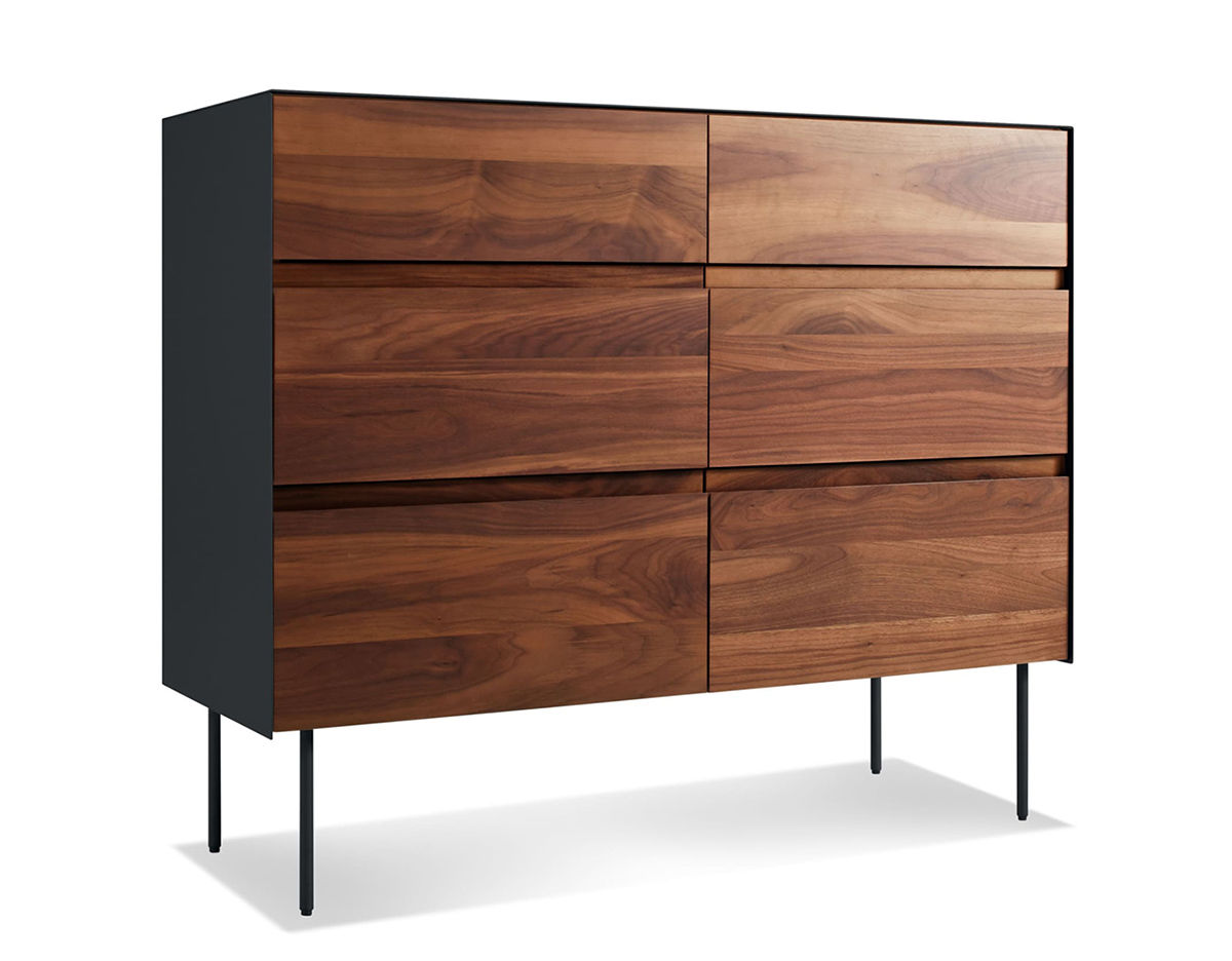 clad 6 drawer dresser