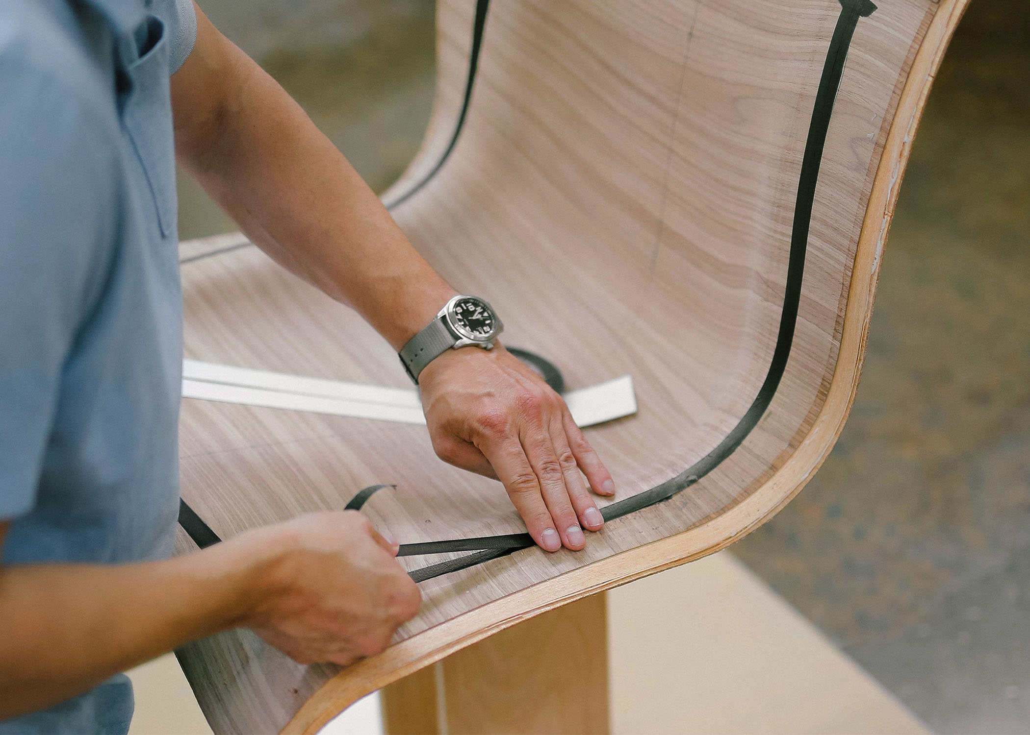 clean cut barstool with sled leg