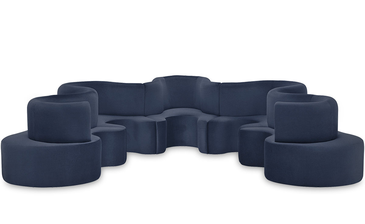 panton cloverleaf 5 unit sofa