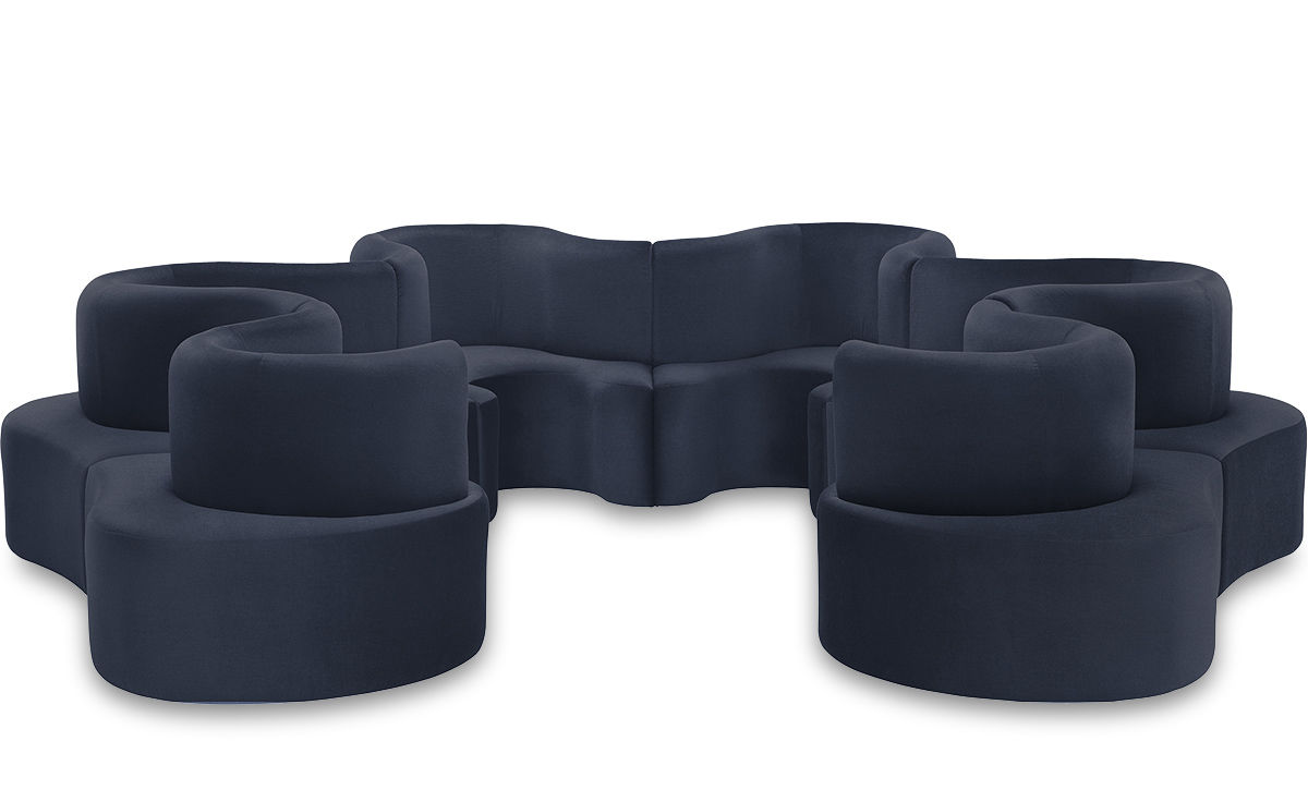 panton cloverleaf 6 unit sofa