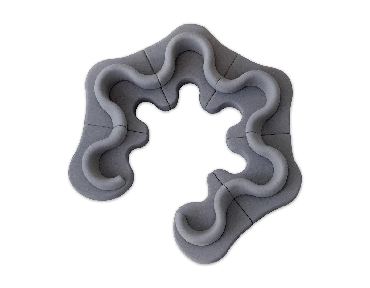 panton cloverleaf 6 unit sofa