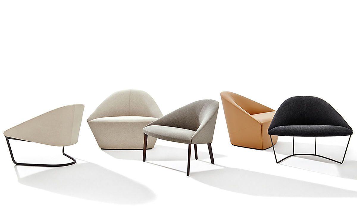 colina lounge chair with 4 leg base
