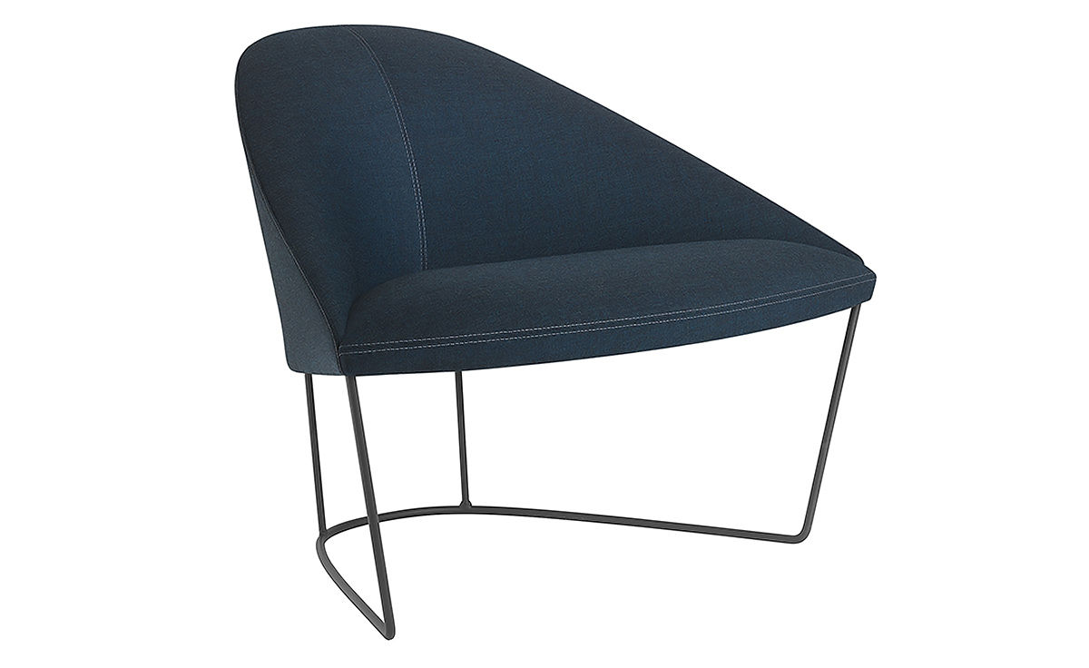 colina lounge chair with sled base
