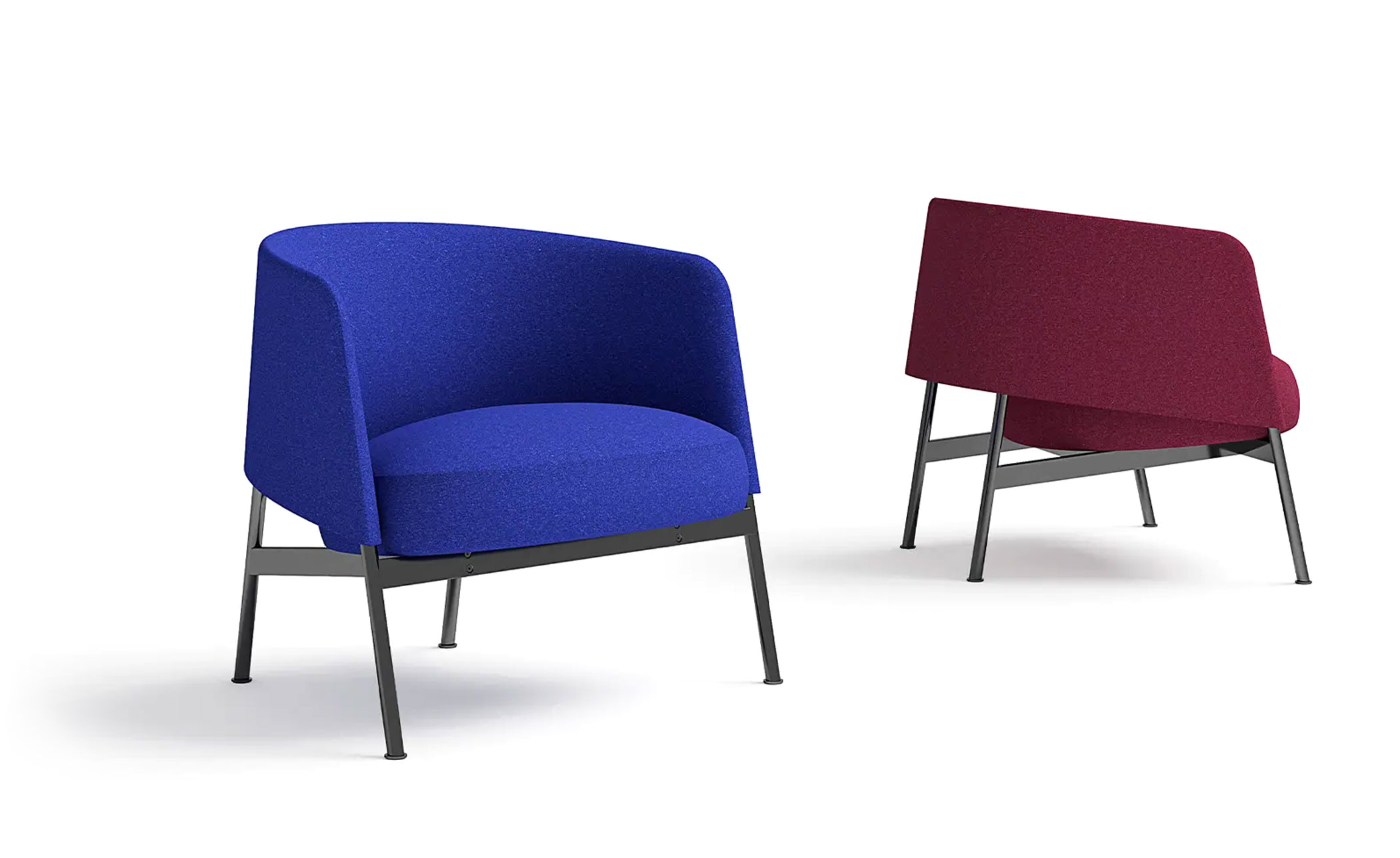 Collar Lounge Chair with wood base